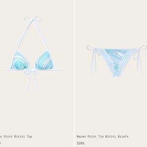 PUCCI MARMO PRINT BIKINI TOP AND TIE BIKINI BOTTOM. Original $465